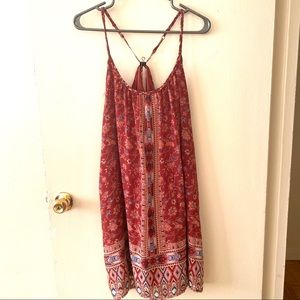 Hollister mini red printed summer dress